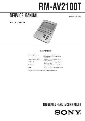 Сервисная инструкция Sony RM-AV2100T ― Manual-Shop.ru