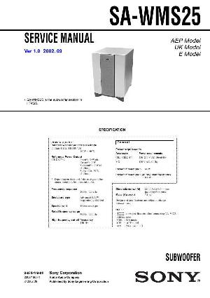Сервисная инструкция Sony SA-WMS25 ― Manual-Shop.ru