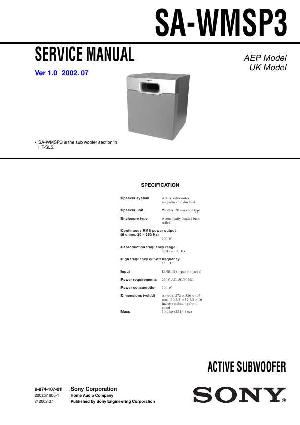 Сервисная инструкция Sony SA-WMSP3 ― Manual-Shop.ru
