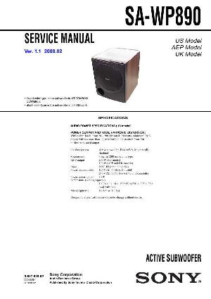Сервисная инструкция Sony SA-WP890 ― Manual-Shop.ru