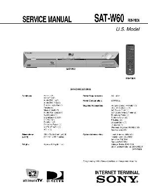 Сервисная инструкция Sony SAT-W60 ― Manual-Shop.ru