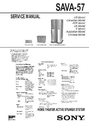Сервисная инструкция Sony SAVA-57  ― Manual-Shop.ru