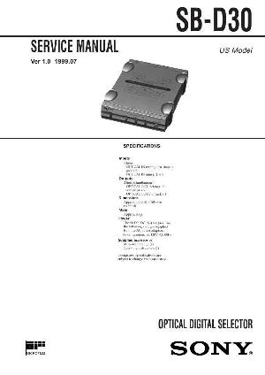 Сервисная инструкция Sony SB-D30  ― Manual-Shop.ru