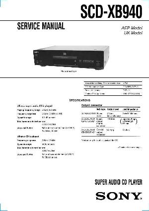 Сервисная инструкция Sony SCD-XB940 ― Manual-Shop.ru