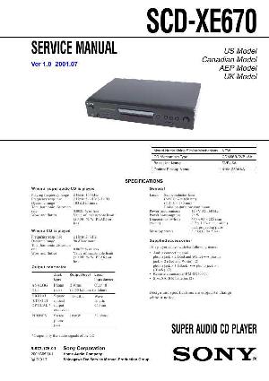 Сервисная инструкция Sony SCD-XE670 ― Manual-Shop.ru