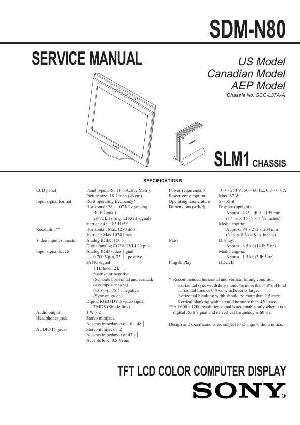 Сервисная инструкция Sony SDM-N80 (SLM1 chassis) ― Manual-Shop.ru