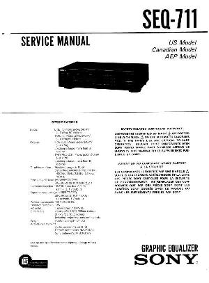Сервисная инструкция Sony SEQ-711 ― Manual-Shop.ru