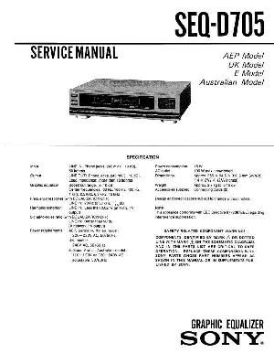 Сервисная инструкция Sony SEQ-D705  ― Manual-Shop.ru