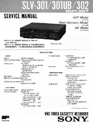 Сервисная инструкция Sony SLV-301, SLV-301UB, SLV-302 ― Manual-Shop.ru