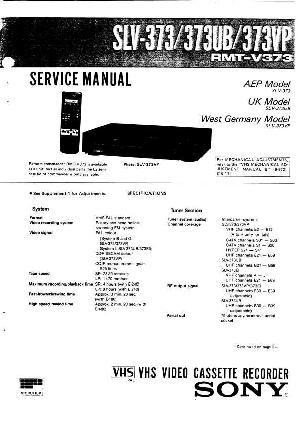 Сервисная инструкция Sony SLV-373, SLV-373UB, SLV-373VP ― Manual-Shop.ru