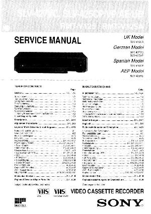 Сервисная инструкция Sony SLV-425, SLV-427 ― Manual-Shop.ru