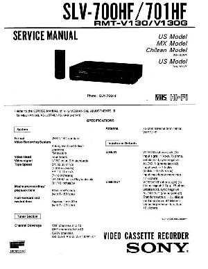 Сервисная инструкция Sony SLV-700HF, SLV-701HF ― Manual-Shop.ru
