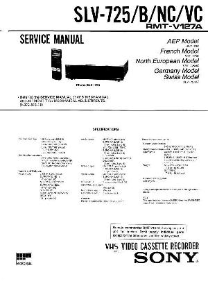 Сервисная инструкция Sony SLV-725 ― Manual-Shop.ru