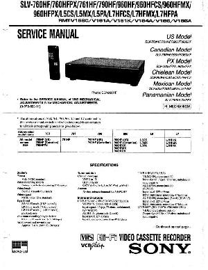 Сервисная инструкция Sony SLV-760HF, SLV-761HF, SLV-790HF, SLV-960HF, SLV-L5MX, SLV-L7HFMX ― Manual-Shop.ru