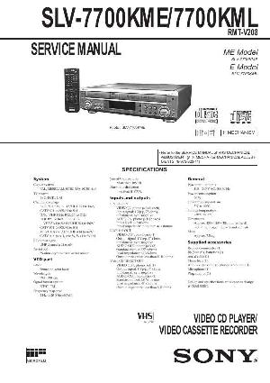 Сервисная инструкция Sony SLV-7700KME, SLV-7700KML ― Manual-Shop.ru