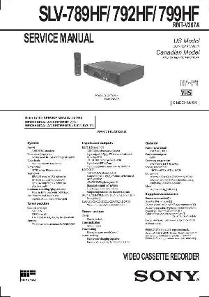 Сервисная инструкция Sony SLV-789HF, SLV-792HF, SLV-799HF ― Manual-Shop.ru