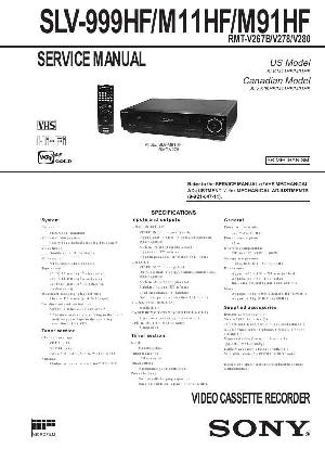 Сервисная инструкция Sony SLV-999HF, SLV-M11HF, SLV-M91HF ― Manual-Shop.ru