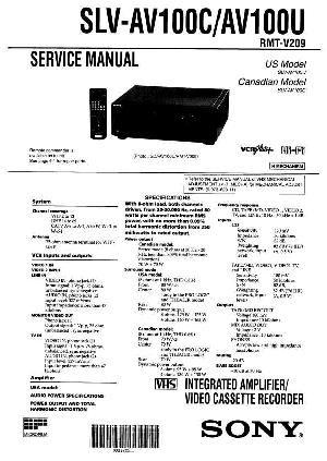 Сервисная инструкция Sony SLV-AV100C, SLV-AV100U ― Manual-Shop.ru