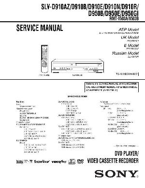 Сервисная инструкция Sony SLV-D910R, SLV-D950E ― Manual-Shop.ru