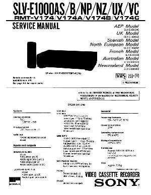 Service manual Sony SLV-E1000 ― Manual-Shop.ru