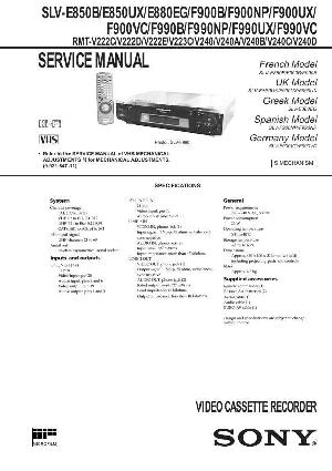 Сервисная инструкция Sony SLV-E850B, SLV-E850UX, SLV-E880EG, SLV-E900B, SLV-E900NP, SLV-E900UX, SLV-E990B, SLV-E990UX ― Manual-Shop.ru