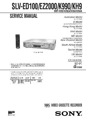 Сервисная инструкция Sony SLV-ED100, SLV-EZ2000, SLV-K990, SLV-KH9 ― Manual-Shop.ru