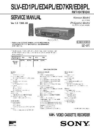 Сервисная инструкция Sony SLV-ED1PL, SLV-ED4PL, SLV-ED7KR, SLV-ED8PL ― Manual-Shop.ru