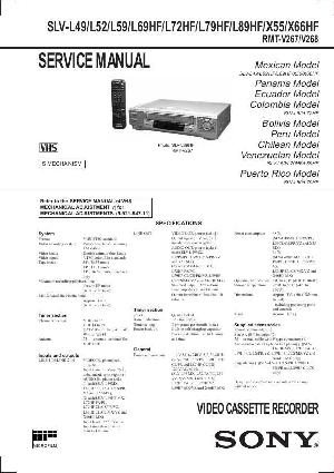 Сервисная инструкция Sony SLV-L49, SLV-L52, SLV-L59, SLV-L69HF, SLV-72HF, SLV-79HF, SLV-89HF, SLV-X55, SLV-X66HF ― Manual-Shop.ru