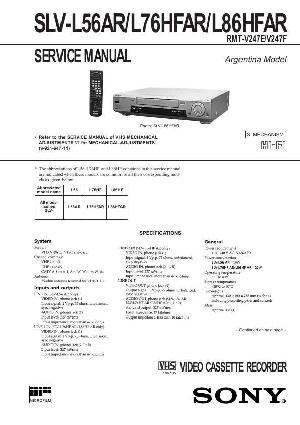 Сервисная инструкция Sony SLV-L56AR, SLV-L76HFAR, SLV-L86HFAR ― Manual-Shop.ru