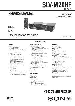 Сервисная инструкция Sony SLV-M20HF ― Manual-Shop.ru