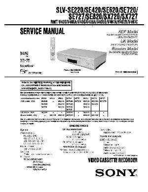 Сервисная инструкция Sony SLV-SE220, STR-SE727, STR-SX727 ― Manual-Shop.ru