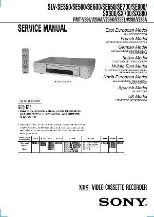 Сервисная инструкция Sony SLV-SE350, SLV-SE500, SLV-SE600, SLV-SE650, SLV-SE700, SLV-SE800, SLV-SX600, SLV-SX700, SLV-SX800 ― Manual-Shop.ru