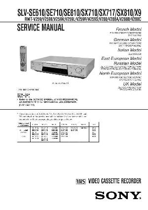 Сервисная инструкция Sony SLV-SE610, SLV-SE710, SLV-SE810, SLV-SX710, SLV-SX717, SLV-SX810, SLV-X9 ― Manual-Shop.ru