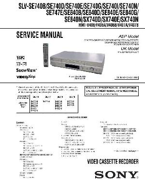 Сервисная инструкция Sony SLV-SE740, SLV-SE747, SLV-SE840, SLV-SX740 ― Manual-Shop.ru