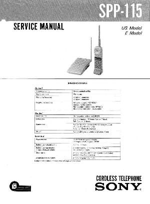 Сервисная инструкция Sony SPP-115 ― Manual-Shop.ru