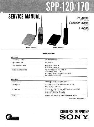 Сервисная инструкция Sony SPP-120, SPP-170 ― Manual-Shop.ru