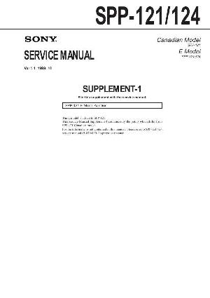 Сервисная инструкция Sony SPP-121, SPP-124 ― Manual-Shop.ru