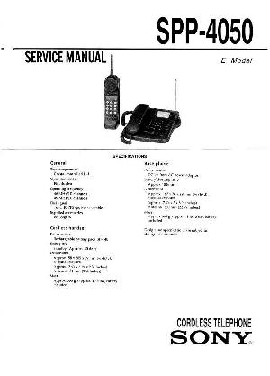 Сервисная инструкция Sony SPP-4050 ― Manual-Shop.ru