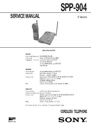 Сервисная инструкция Sony SPP-904 ― Manual-Shop.ru