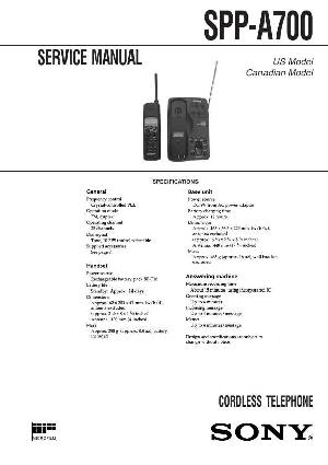 Сервисная инструкция Sony SPP-A700 ― Manual-Shop.ru