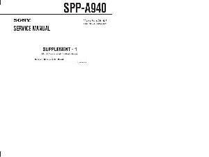 Сервисная инструкция Sony SPP-A940 ― Manual-Shop.ru