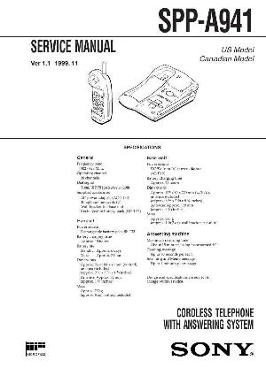 Сервисная инструкция Sony SPP-A941 ― Manual-Shop.ru