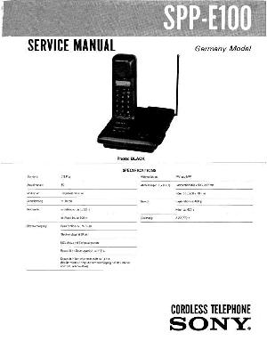 Сервисная инструкция Sony SPP-E100 ― Manual-Shop.ru