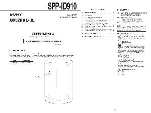 Сервисная инструкция Sony SPP-ID910 ― Manual-Shop.ru