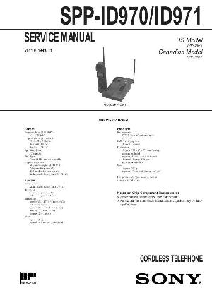 Сервисная инструкция Sony SPP-ID970, SPP-ID971 ― Manual-Shop.ru