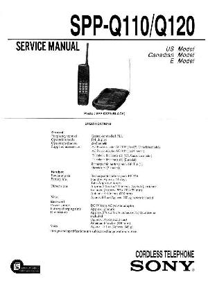 Сервисная инструкция Sony SPP-Q110, SPP-Q120 ― Manual-Shop.ru