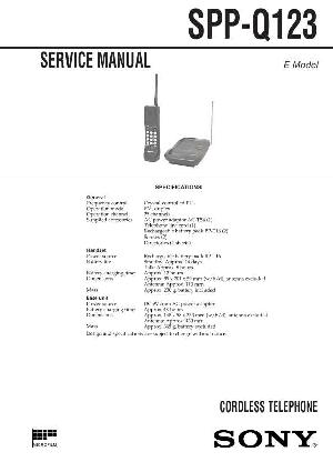 Сервисная инструкция Sony SPP-Q123 ― Manual-Shop.ru
