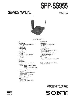 Сервисная инструкция Sony SPP-SS955 ― Manual-Shop.ru