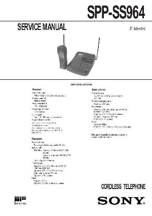 Сервисная инструкция Sony SPP-SS964 ― Manual-Shop.ru