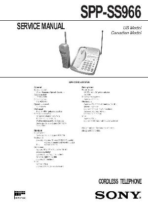 Сервисная инструкция Sony SPP-SS966 ― Manual-Shop.ru